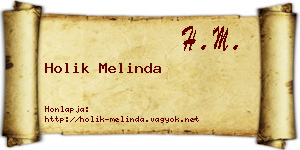 Holik Melinda névjegykártya