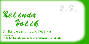 melinda holik business card